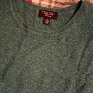 Charter Club Teal Crewneck Sweater for Women